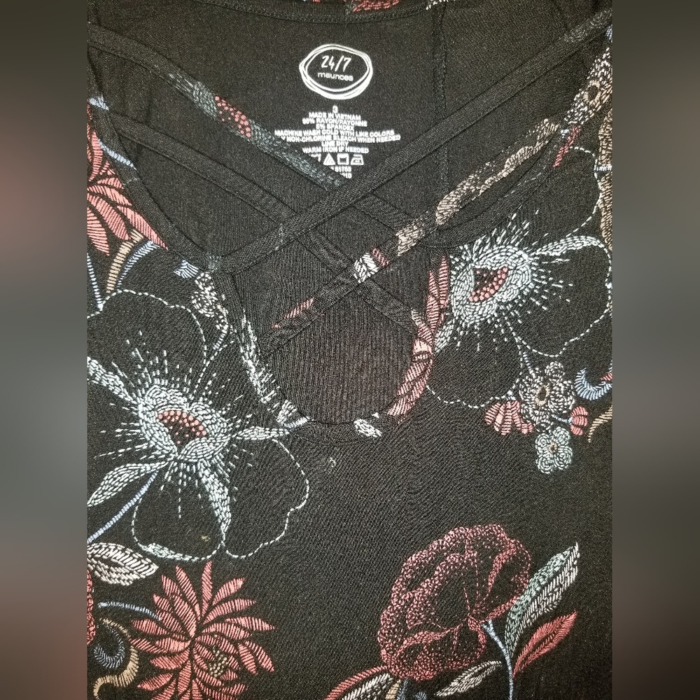 Maurices, 3x, Black floral